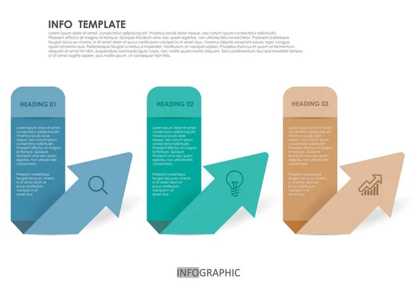 Template Infographic Design Circle Business Template Vector Steps — Stok Vektör