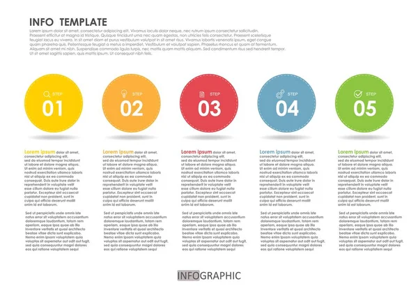 Infographics Diagram Step Business Data Visualization Timeline Infographic Icons Designed — Stok Vektör