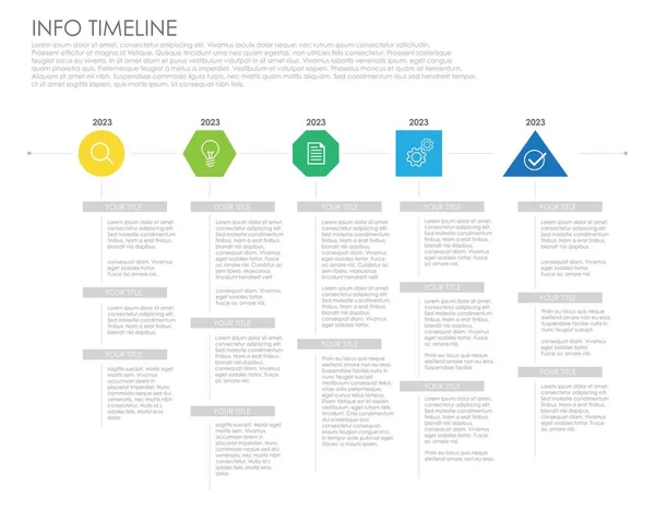 timeline business infographic template Modern 5 step timeline diagram, presentation infographic vector.