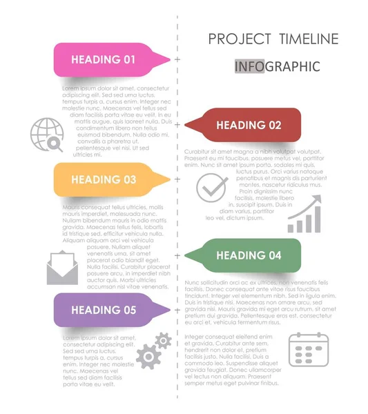 Timeline Business Data Visualization Timeline Infographic Icons Designed Abstract Background — Stok Vektör