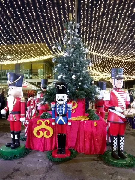 Christmas Decorations Street Andorra — Stock Photo, Image