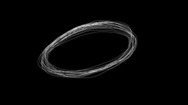 El çizimi çember dur hareketinde siyah arkaplan üzerinde görünür