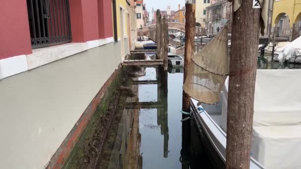 Alacsony Víz Chioggia Közelében Velence — Stock videók