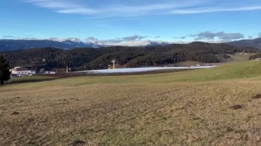 Ski slopes in winter without snow