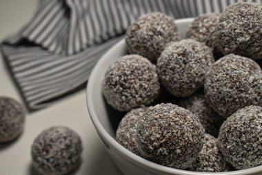 coconut balls on the table 