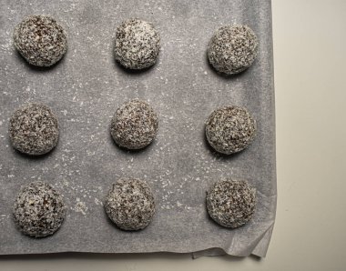 coconut balls on the table 