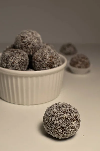 coconut balls on the table 