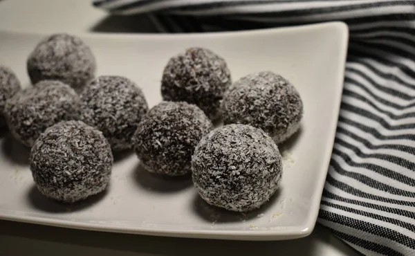 coconut balls on the table 