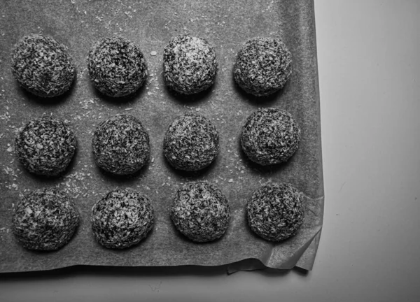 coconut balls on the table 