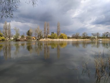 Dark clouds on the banks of the Danube