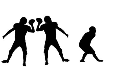 Top oynayan futbolcunun silueti.