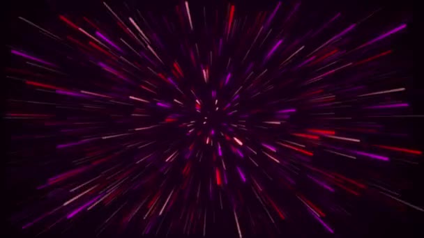 光的光芒 爆炸和恒星在黑暗背景下爆炸 — 图库视频影像