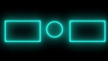 Son Ekran Neon Çerçevesi Siyah Arkaplanda izole edildi. Kusursuz Döngü