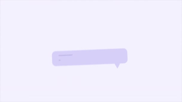 Kleurrijke Chatberichten Elementen — Stockvideo