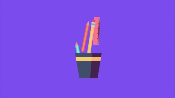 Crayons Tombant Nouveau École — Video