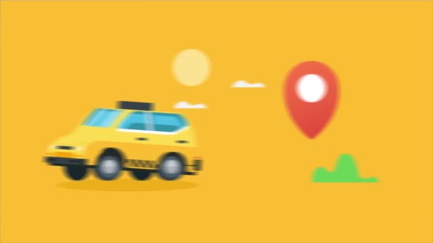 Taxi Orden Explicador Animación — Vídeos de Stock
