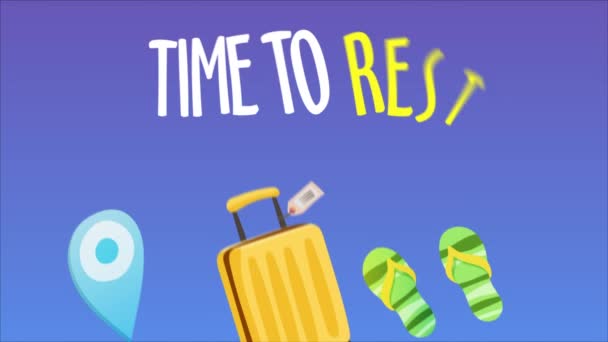 Čas Odpočinek Letní Dovolená Cestování — Stock video