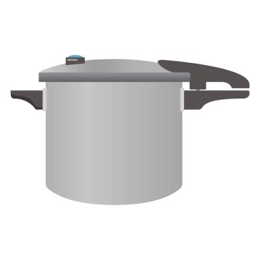 Düdüklü tencere zamanlayıcısı. Düz, izole, imza ve simge şablonu