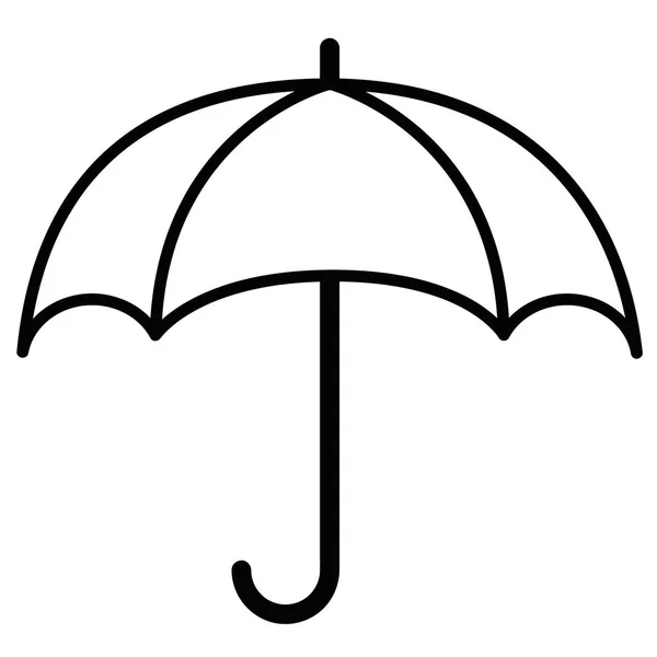 Paraply Symbol Vit Bakgrund — Stock vektor