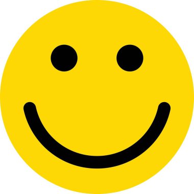 Yüz Duygu Simgesi. Vektör illüstrasyonu beyaz arkaplanda izole edildi.