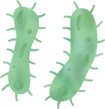 Mikrop. Tıbbi hijyen, sağlık hizmetleri, vektör illüstrasyonunun virüs tasarımı.