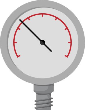 Manometre ikon gaz basıncı. Hava durumu göstergesi. Manometre illüstrasyonu beyaz arkaplanda izole edildi.