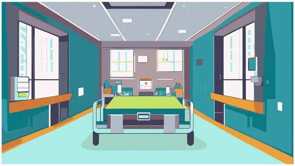 Sala Interior Del Hospital Para Animación — Vector de stock