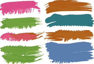 vector abstract colorful grunge brush stroke set collection clipart