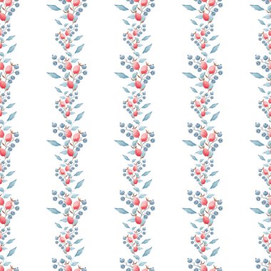 Floral pattern. Seamless print. Blue floral branches. Print for fabric. Wallpaper. Interior. Floral seamless pattern. Abstraction. Scrubbooking. clipart