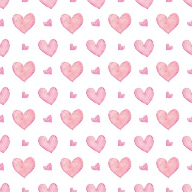 Sevgililer Günü, sevgililer günü. Birbirine aşık çiftler. Kalpli kusursuz desen. Kalp izleri. Kumaş için baskı. Ambalaj kağıdı deseni. Hediye kağıdı. 14 Şubat.