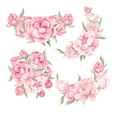 Pembe şakayıklar, suluboya, doku. Bahar çiçekleri, çiçekler. Bahar, Nisan, Mayıs. Dekorasyon için hazır. Düğün, tatiller. Davetiyeler için dekorasyon. Çerçeveler. Suluboya narin şakayıklar. Şakayık takımı..