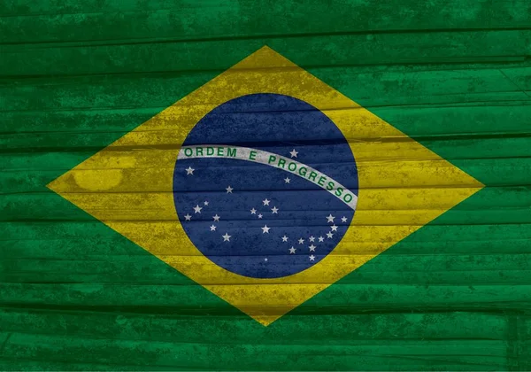 Texture Bandiera Brasiliana Come Sfondo — Foto Stock