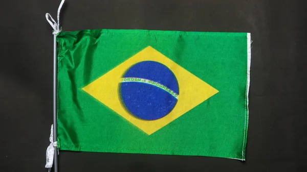 以巴西国旗纹理为背景 — 图库照片