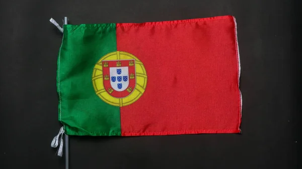 Текстура Флага Португалии Качестве Фона — стоковое фото