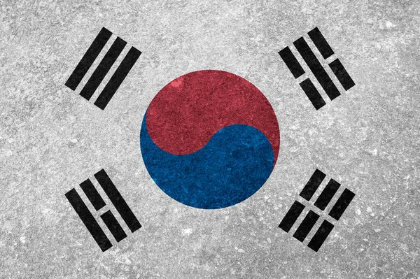 作为背景的韩国国旗纹理 — 图库照片