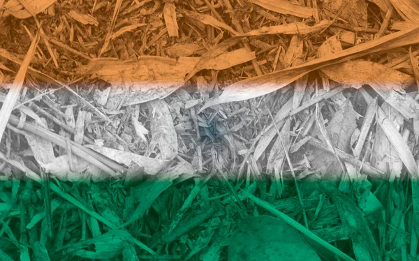 Bandera India Textura Como Fondo —  Fotos de Stock