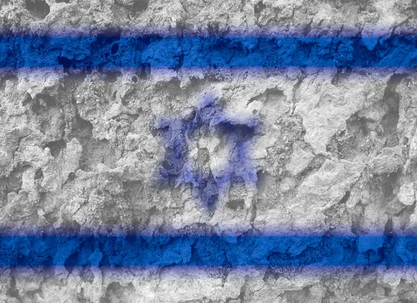 Israel Bandeira Textura Como Fundo — Fotografia de Stock