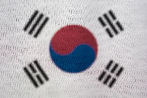 Текстура Корейського Прапора Фон — стокове фото