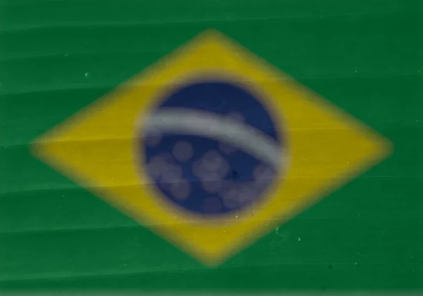 Braziliaanse Vlag Textuur Als Achtergrond — Stockfoto