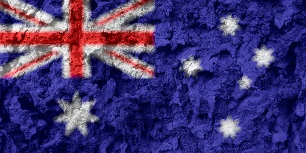 背景としてのオーストラリアの旗のテクスチャ — ストック写真