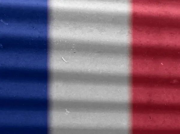 背景为法国国旗纹理 — 图库照片