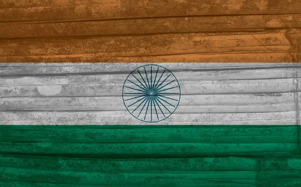 Bandera India Textura Como Fondo —  Fotos de Stock