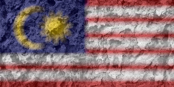 Textura Bandeira Malaia Como Fundo — Fotografia de Stock