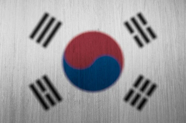 Korea Flagga Konsistens Som Bakgrund — Stockfoto