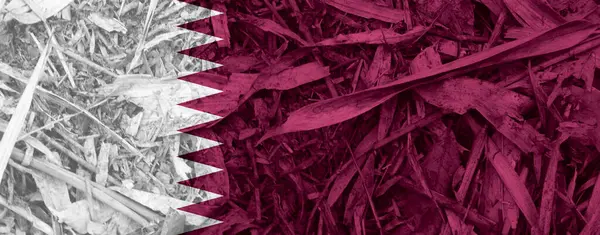 Textura Bandeira Qatar Como Fundo — Fotografia de Stock