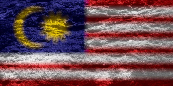 Textura Bandeira Malaia Como Fundo — Fotografia de Stock