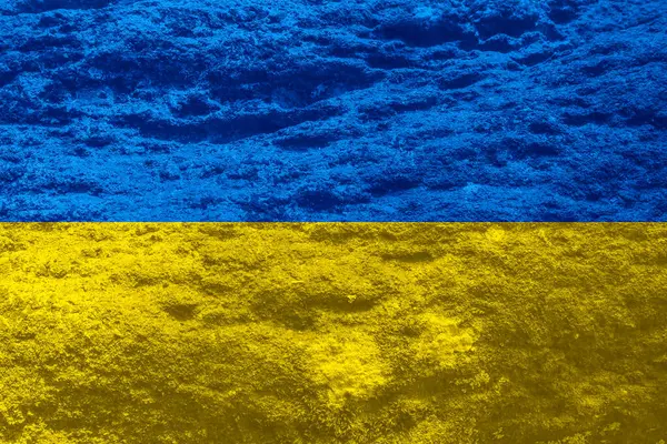Ukrainska Flagga Struktur Som Bakgrund — Stockfoto