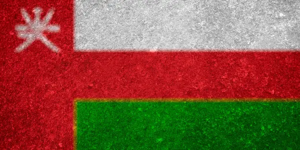 Oman Textura Bandeira Como Fundo — Fotografia de Stock