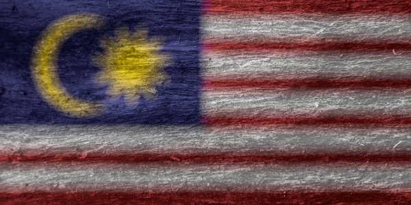 Textura Malajsijské Vlajky Jako Pozadí — Stock fotografie