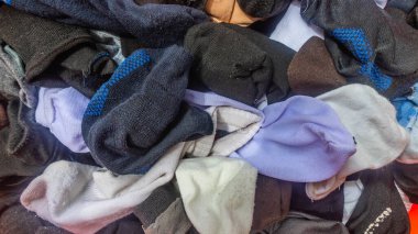 arkaplan olarak çorap yığını